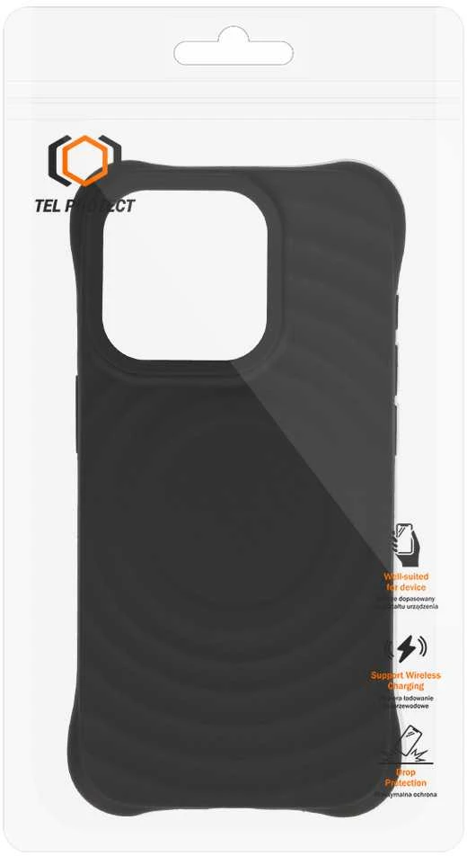 Tel Protect Wave Magsafe dėklas skirtas Apple iPhone 14 Pro juodos spalvos