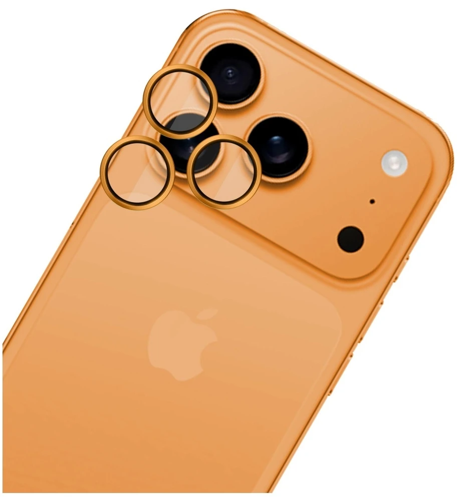3Mk Protection 3mk HARDY Lens Protection Pro objektyvo stiklas iPhone 17 Pro / 17 Pro Max - oranžinis