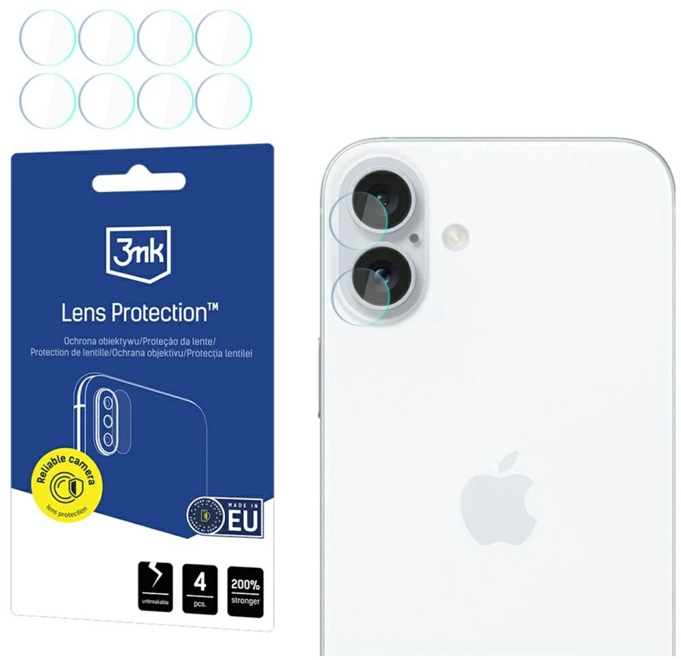 3MK Lens Protection, skirta iPhone 17 fotoaparato objektyvo apsaugai