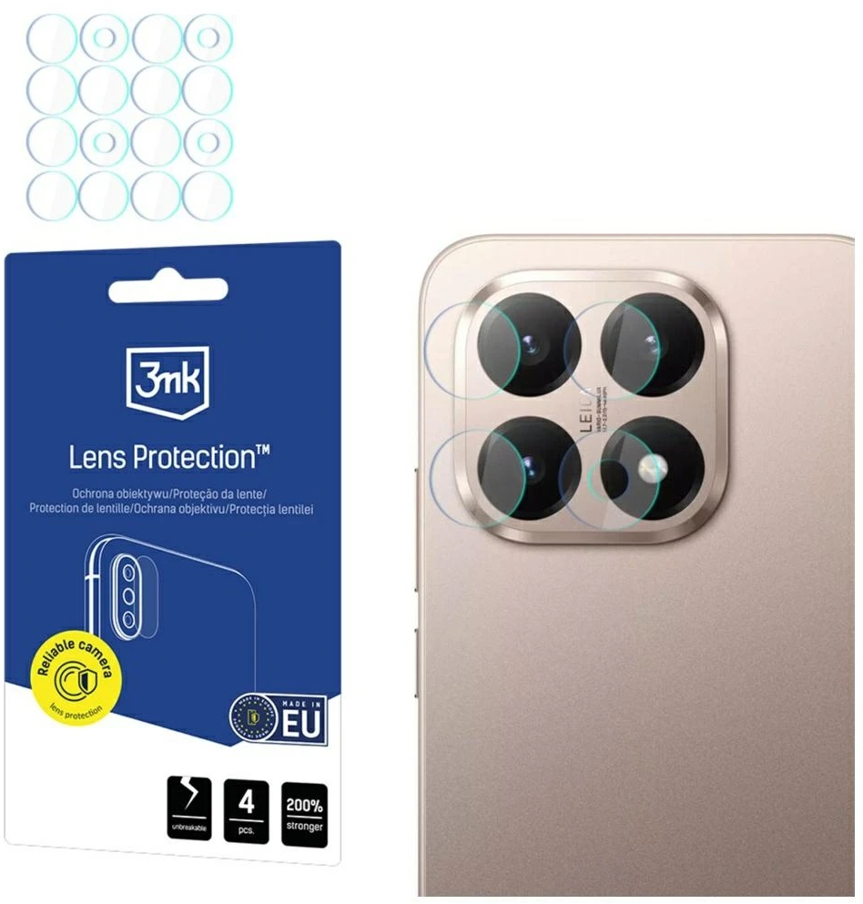 Kameros objektyvo apsauga 3MK objektyvo apsauga, skirta „Xiaomi 15T“, 4 vnt.