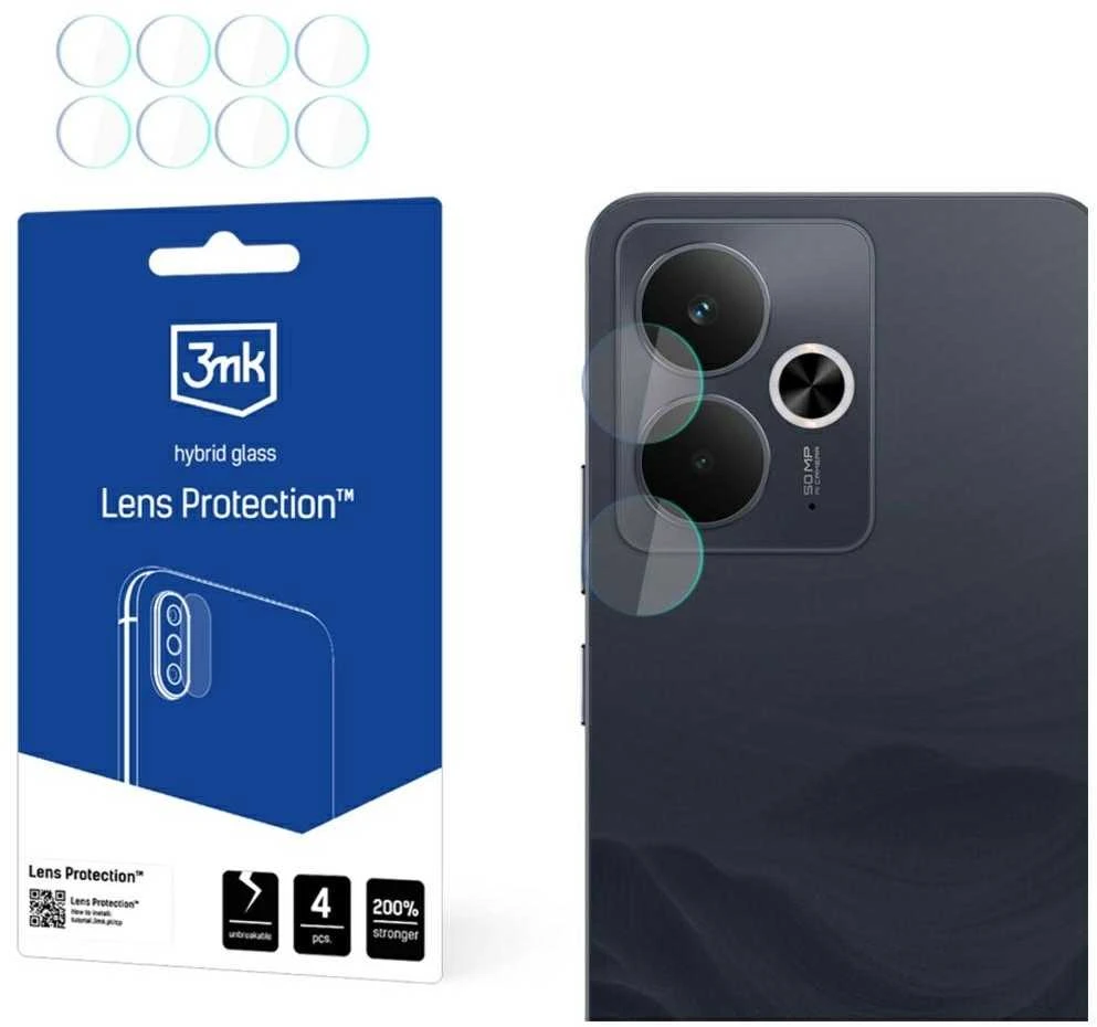 3mk Lens Protection™ hibridinės kameros objektyvo stiklas, skirtas „Realme 14 5G / 14T 5G“