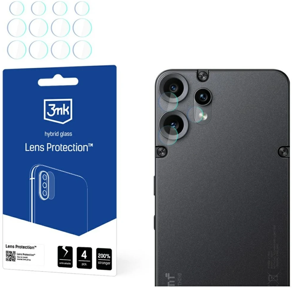 „3Mk Protection 3mk Lens Protection™“ hibridinio fotoaparato objektyvo stiklas, skirtas „CMF Phone 2 Pro“, gamintojas „Nothing“