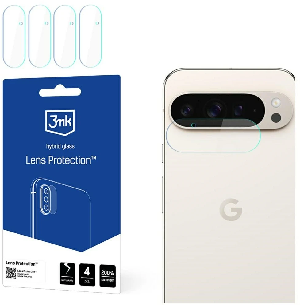 3Mk Protection Hibridinis stiklas fotoaparato objektyvui 3mk objektyvo apsauga, skirtas Google Pixel 9 Pro XL