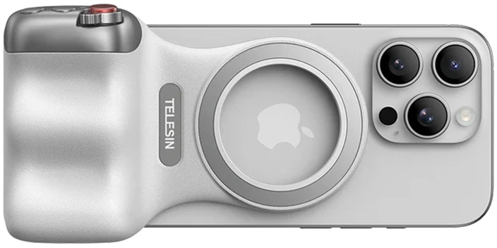 Telesin MagSafe Fun Shot Grip2 magnetinė rankena (Baltas)
