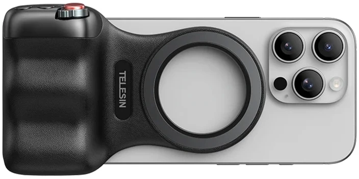 „Telesin MagSafe Fun Shot Grip2“ magnetinis laikiklis (juodas)