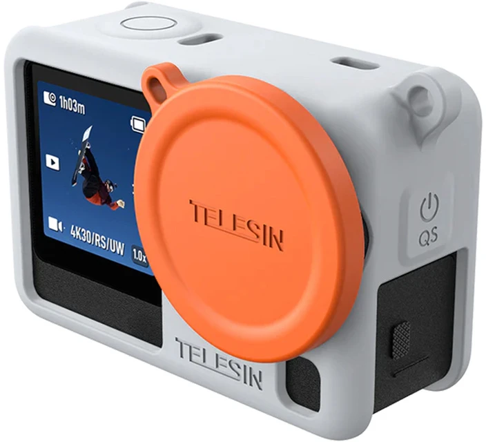 Telesin silikoninis apsauginis dėklas, skirtas DJI Osmo Action 6, pilkas