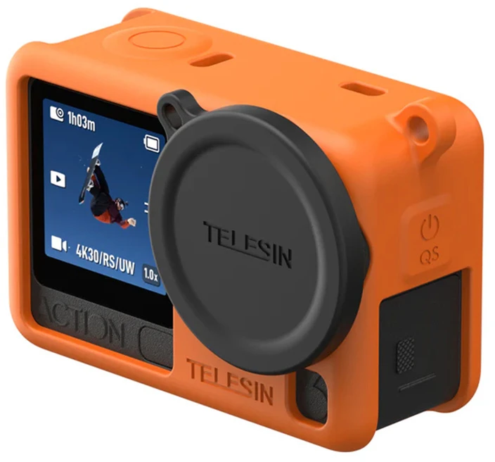 Telesin Silicone Protective Case for DJI Osmo Action 6 Oranžinis
