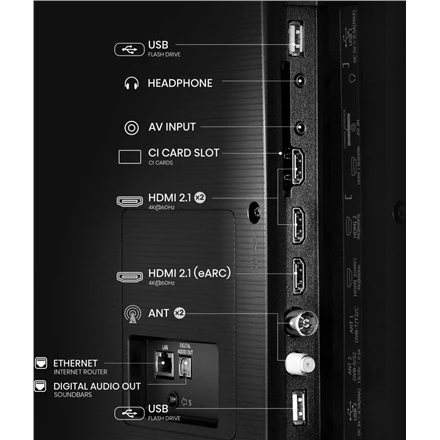 Televizorius Hisense 65A6Q | 65 | Smart TV | VIDAA Smart OS | UHD | Juodas