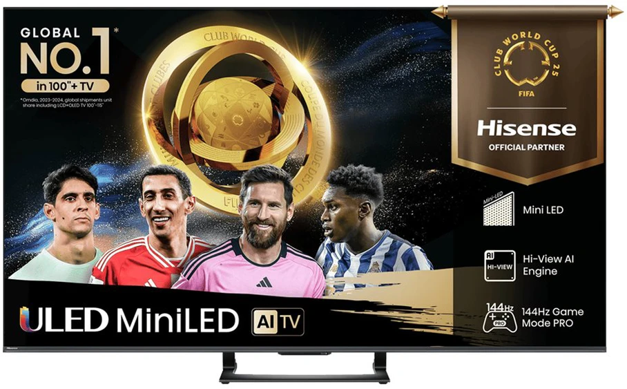 Televizorius Hisense ULED MiniLED Smart TV 4K | 55U7Q | 55 | Smart TV | UHD | Juodas