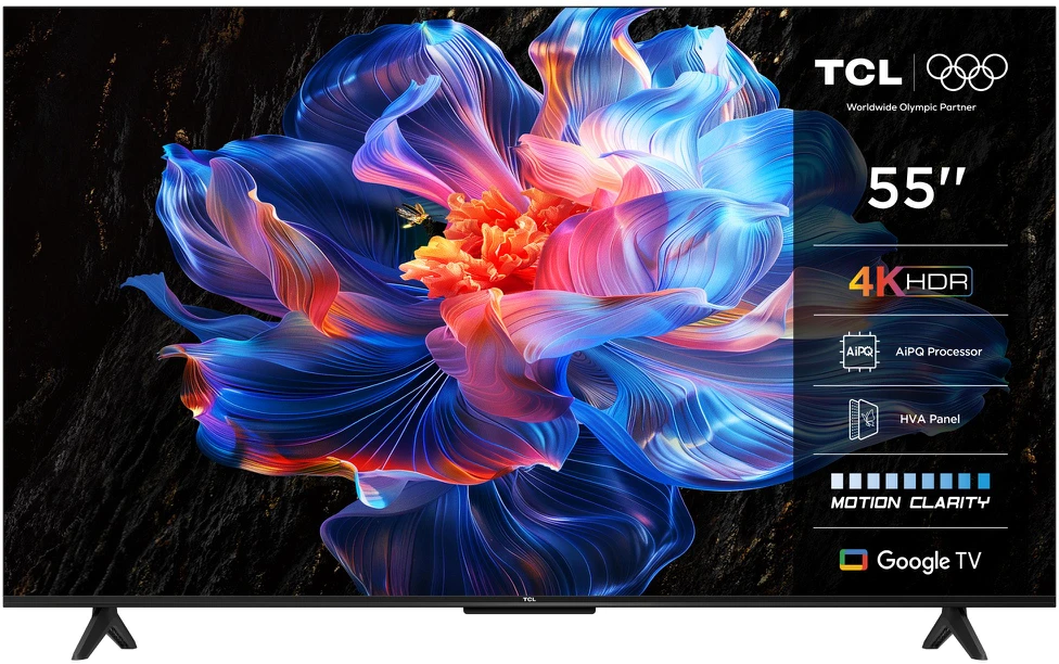 Televizorius TCL 55P69K TV 139.7 cm (55") 4K Ultra HD Smart TV Wi-Fi Juodas