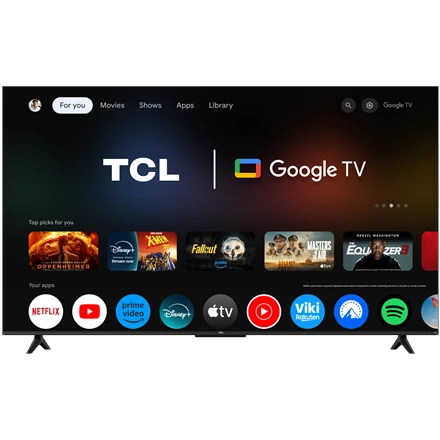 Televizorius TCL 4K QLED TV | 55T69C | 55 | Smart TV | Google TV | UHD | Juodas