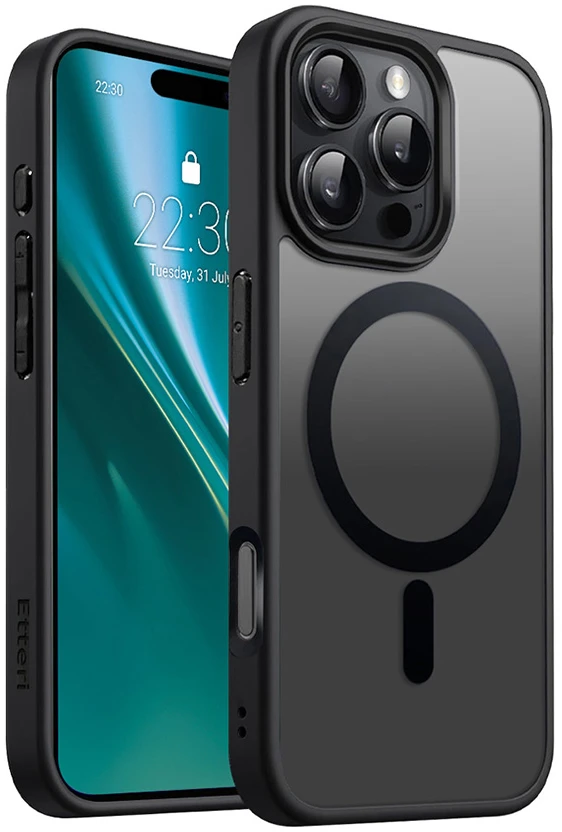 Etteri Matt Mag dėklas, skirtas iPhone 16 Pro Max 6,9" juodas