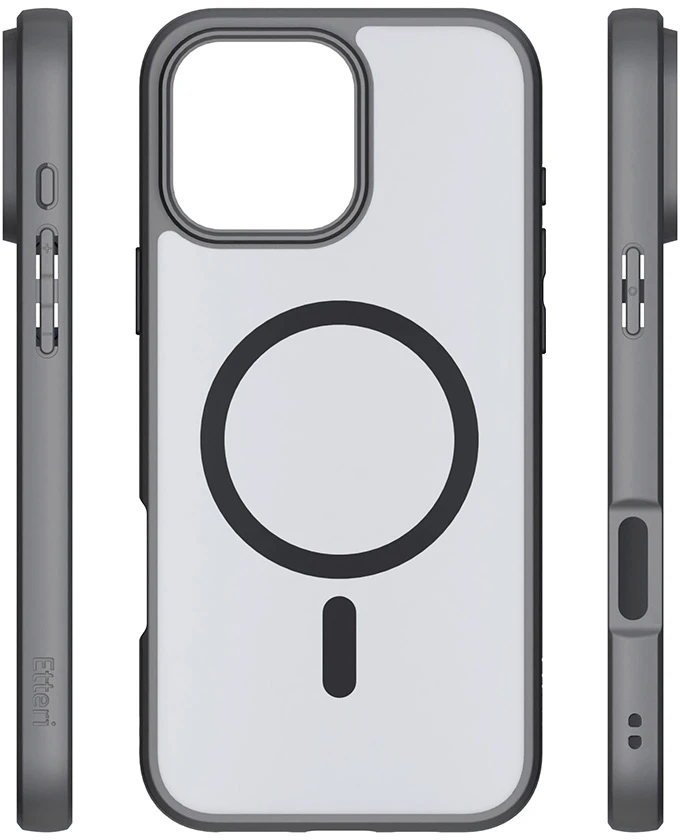 Etteri Matt Mag dėklas, skirtas iPhone 16 Pro Max 6,9" juodas