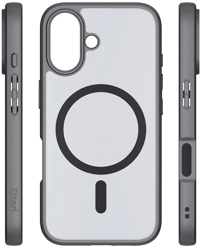Etteri Matt Mag dėklas, skirtas iPhone 16 6,1" juodas