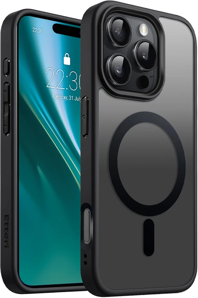 Etteri Matt Mag dėklas, skirtas iPhone 16 Pro Max 6,9" juodas