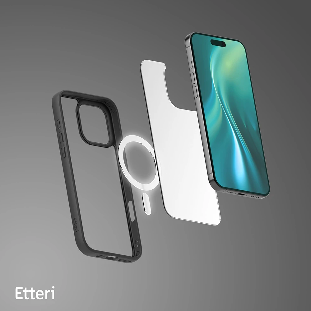 Etteri Matt Mag dėklas, skirtas iPhone 16 Pro 6,3" juodas