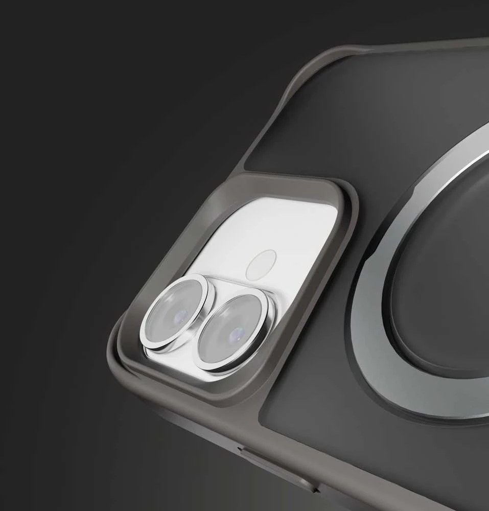 Telforceone Etteri Matt Mag Ring Apple iPhone 16 Plus 6,7" dėklas telefonui pilkos spalvos