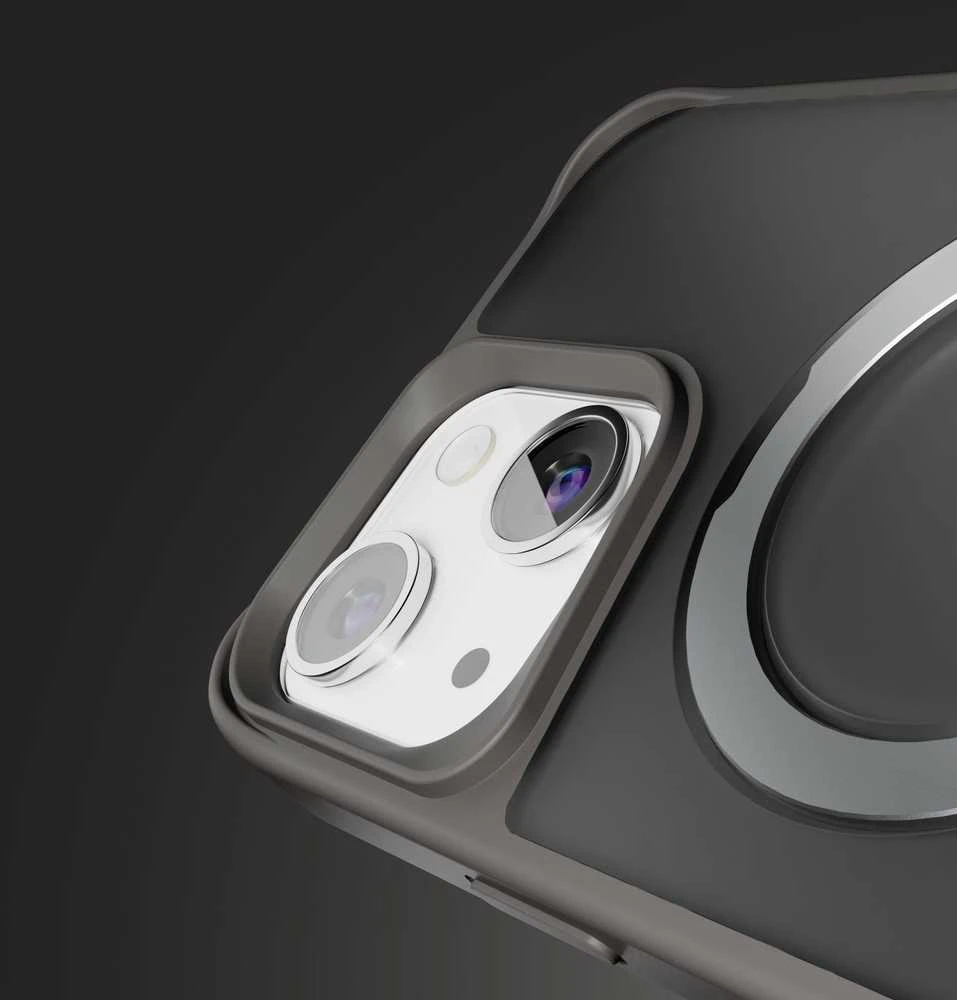 Telforceone Etteri Matt Mag Ring Apple iPhone 14 6,1" dėklas telefonui pilkos spalvos