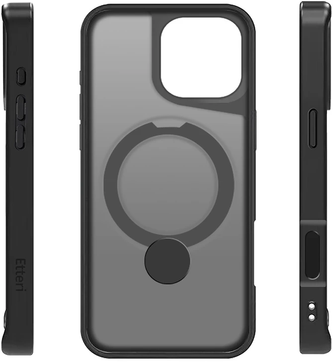 Etteri Matt Mag Ring dėklas, skirtas iPhone 16 Pro Max 6,9" juodas