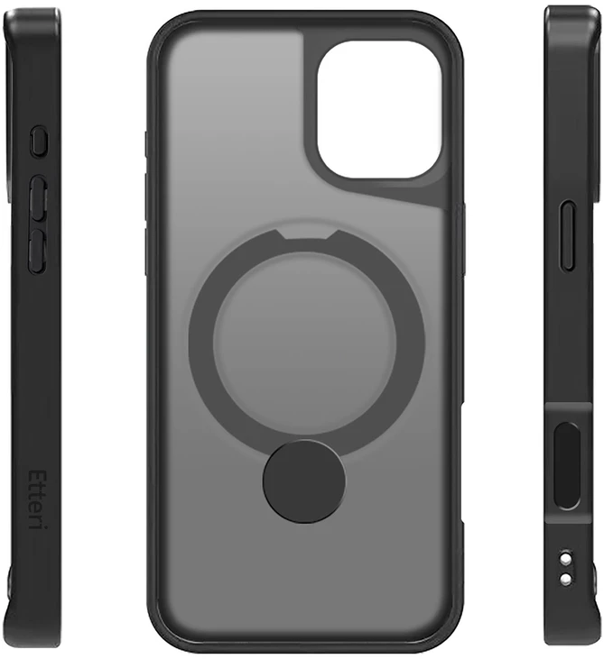 Etteri Matt Mag Ring dėklas, skirtas iPhone 16 Plus 6,7" juodas