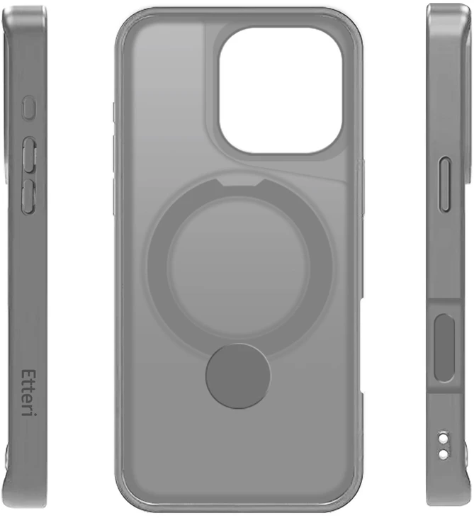 Etteri Matt Mag Ring dėklas, skirtas iPhone 16 Pro 6,3" pilkas