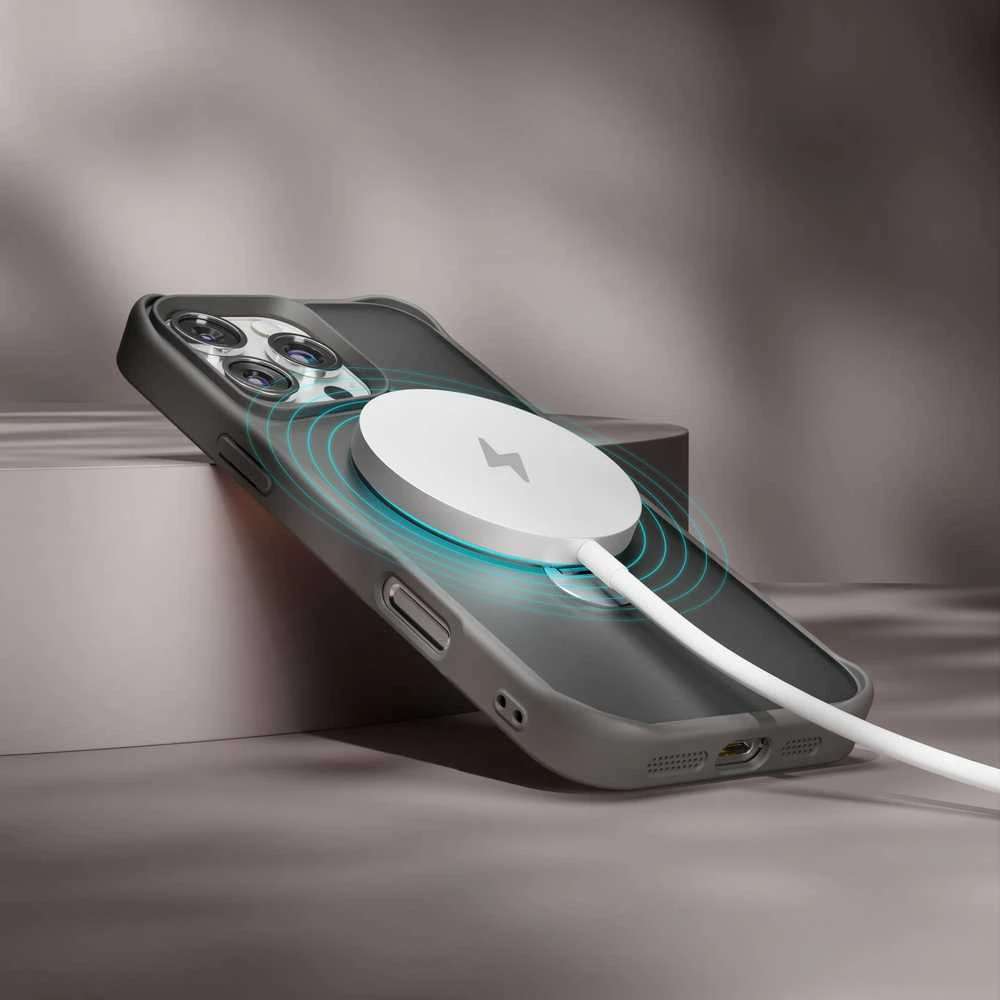 Telforceone Etteri Matt Mag Ring Apple iPhone 16 Pro Max 6,9" dėklas telefonui pilkos spalvos