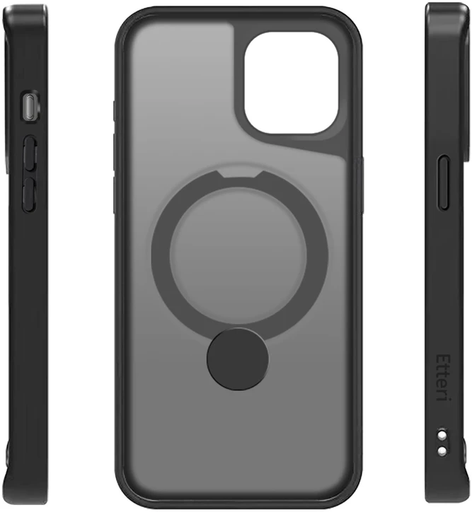 Etteri Matt Mag Ring dėklas, skirtas iPhone 12 / 12 Pro 6,1" juodas