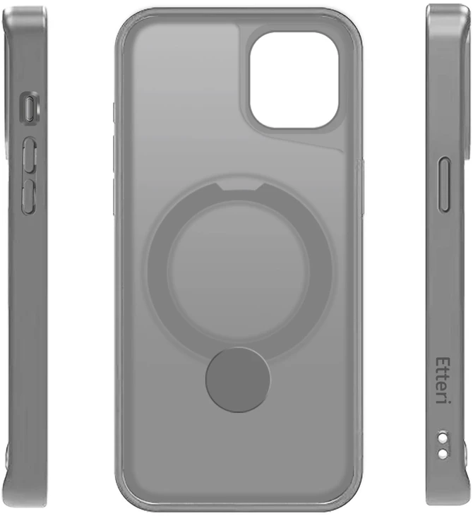 Etteri Matt Mag Ring dėklas, skirtas iPhone 15 6,1" pilkas