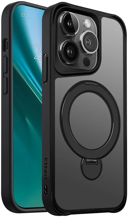 Etteri Matt Mag Ring dėklas, skirtas iPhone 14 Pro 6,1" juodas