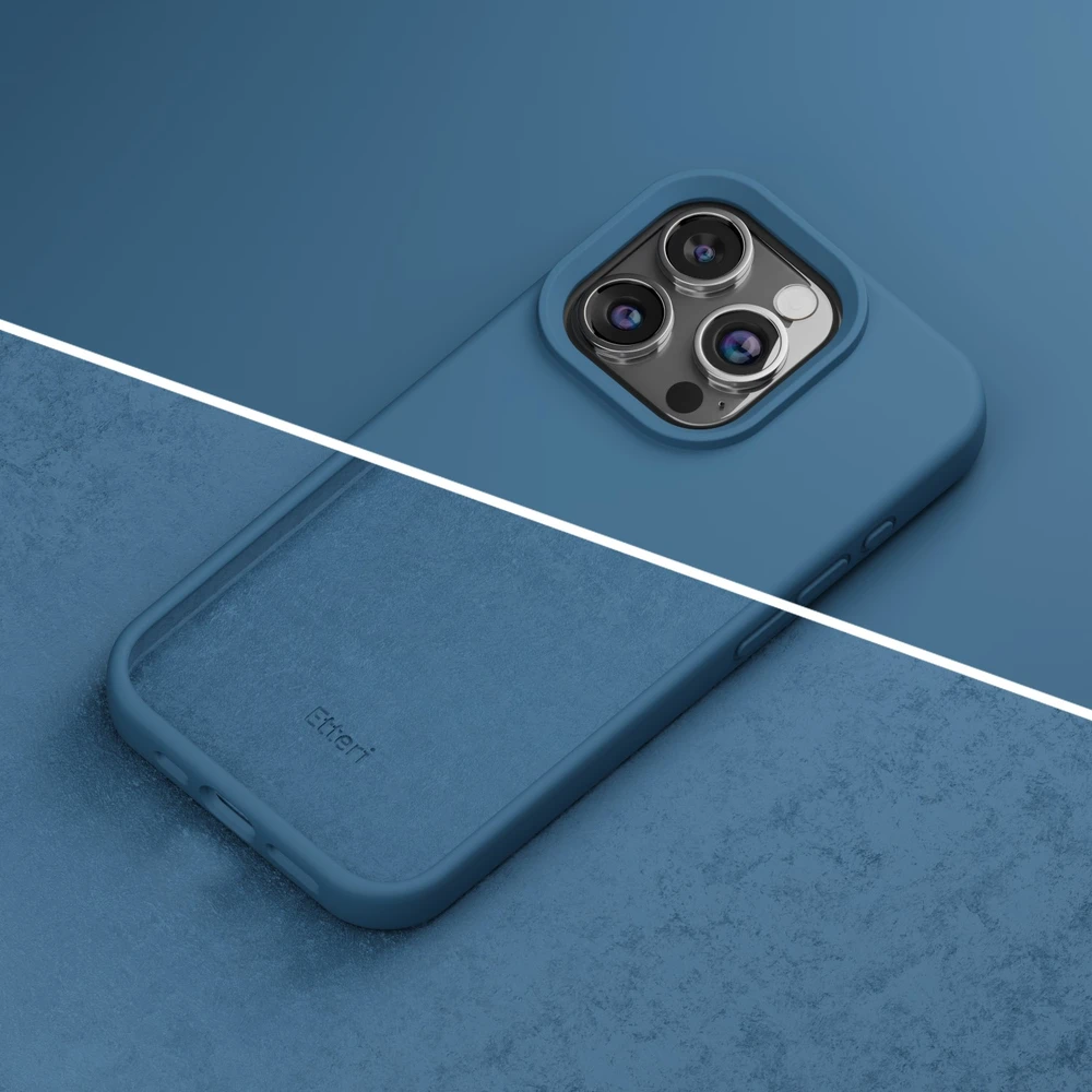 Etteri silikoninis dėklas iPhone 12 / 12 Pro 6,1" tamsiai mėlynas
