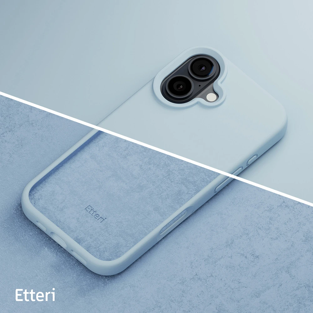 Etteri silikoninis dėklas iPhone 16 Plus 6,7" šviesiai mėlynas