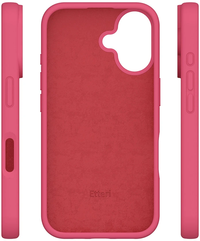 Etteri silikoninis dėklas iPhone 16 Plus 6,7" aviečių spalvos
