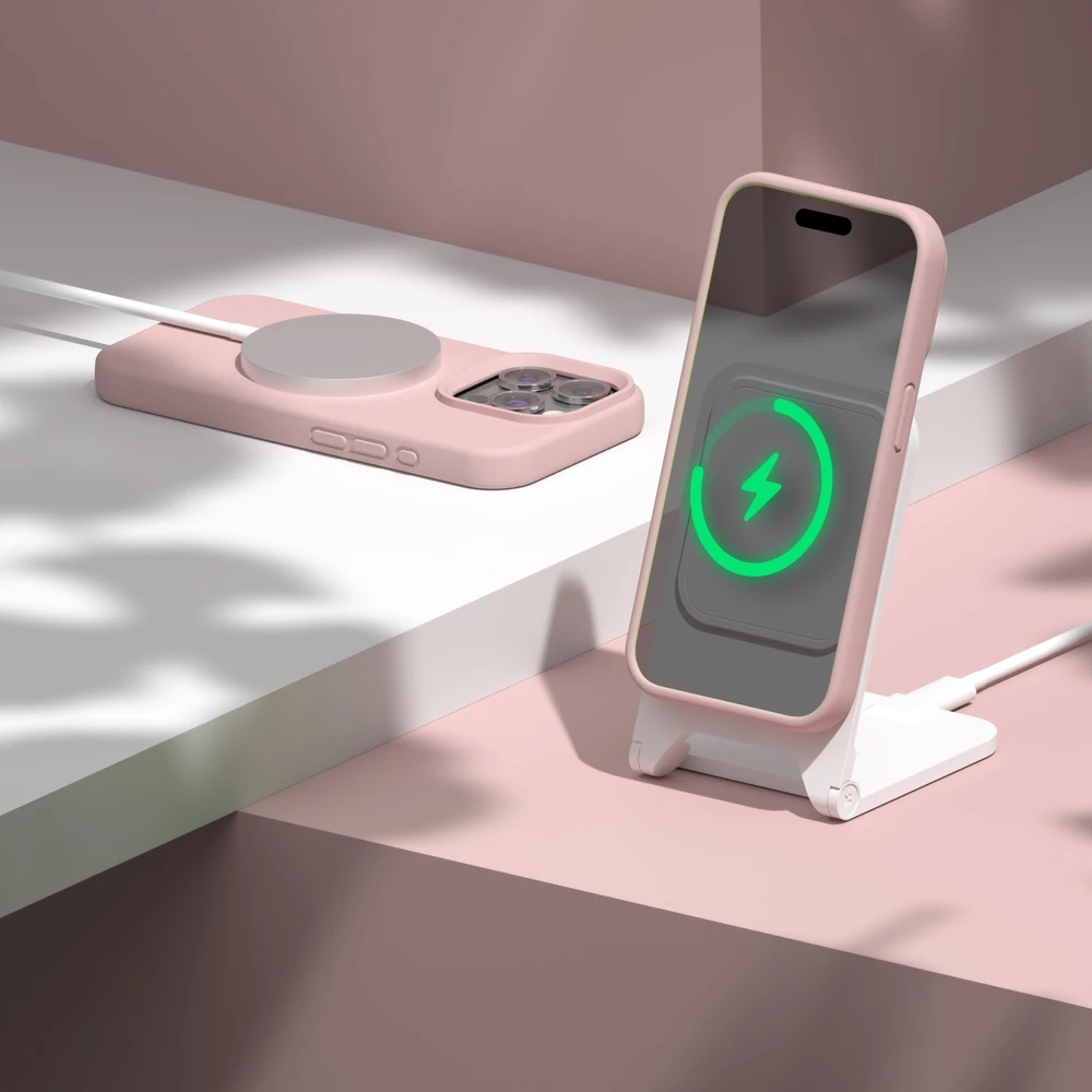 Etteri silikoninis dėklas iPhone 15 Pro 6,1" šviesiai rožinis