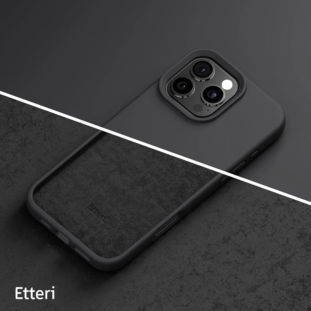 Etteri silikoninis dėklas iPhone 16 Pro Max 6,9" juodas