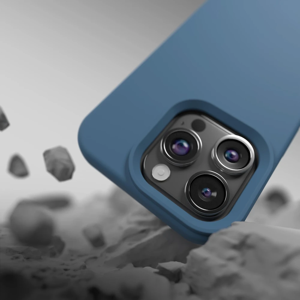 Etteri silikoninis dėklas iPhone 12 / 12 Pro 6,1" tamsiai mėlynas