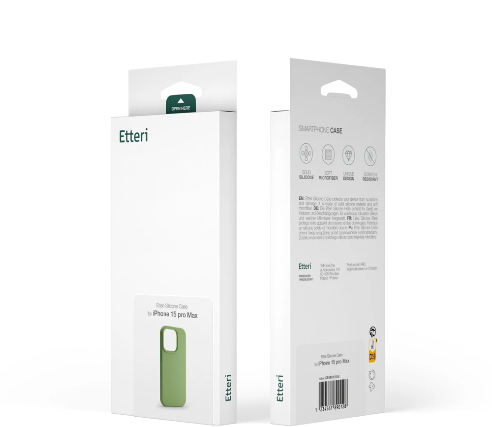 Etteri silikoninis dėklas iPhone 15 Pro 6,1" šviesiai žalias