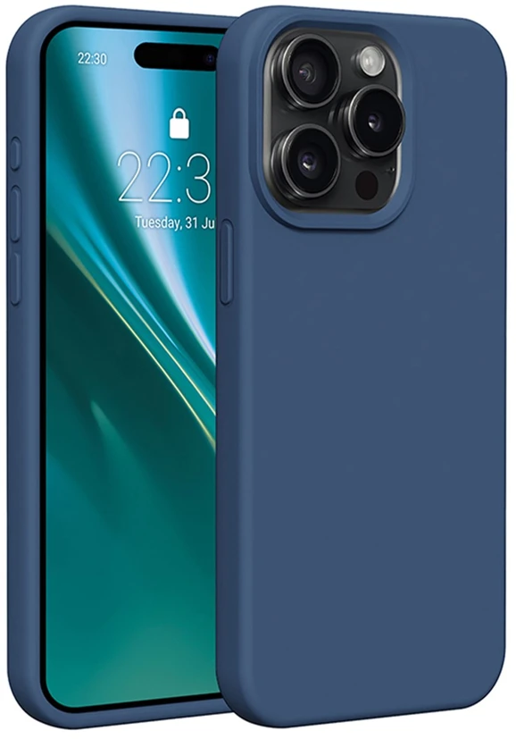 Etteri silikoninis dėklas iPhone 12 / 12 Pro 6,1" tamsiai mėlynas