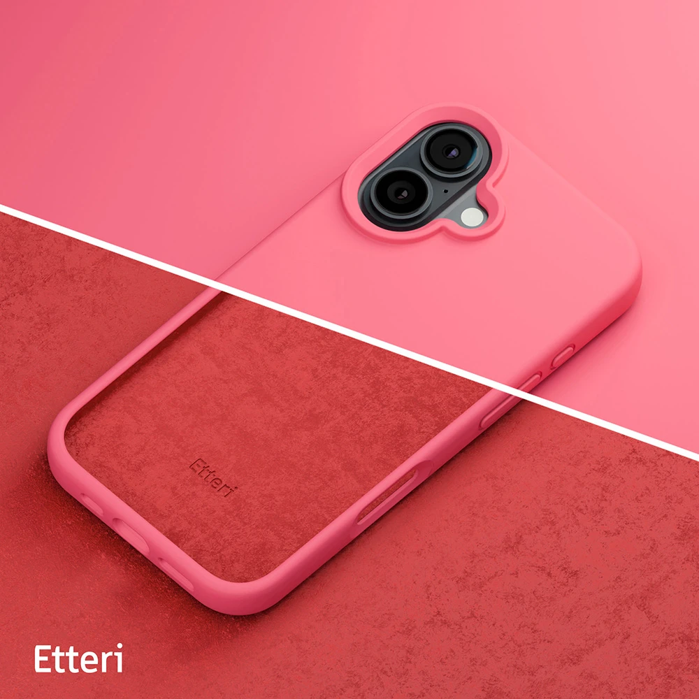 Etteri silikoninis dėklas iPhone 16 Plus 6,7" aviečių spalvos