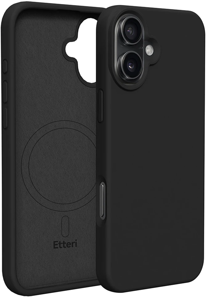 Etteri silikoninis Mag dėklas, skirtas iPhone 16 Plus 6,7" juodas