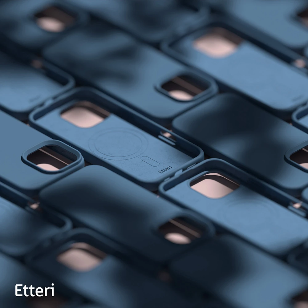 Etteri silikoninis Mag dėklas, skirtas iPhone 16 Pro Max 6,9" tamsiai mėlynas