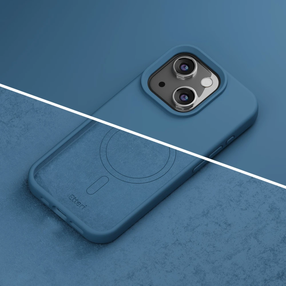 Etteri silikoninis Mag dėklas, skirtas iPhone 13 6,1" tamsiai mėlynas