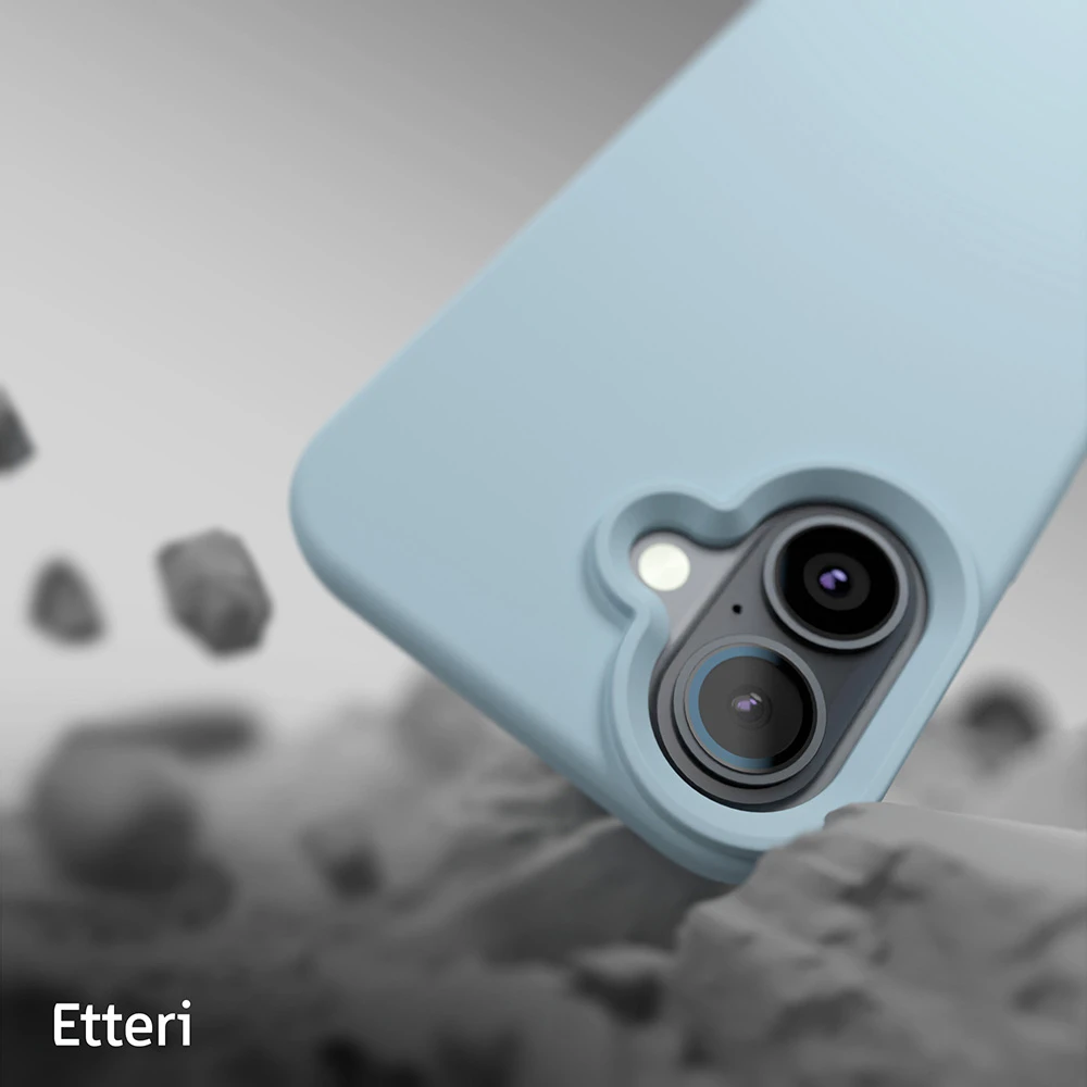 Etteri silikoninis Mag dėklas iPhone 16 6,1" šviesiai mėlynas