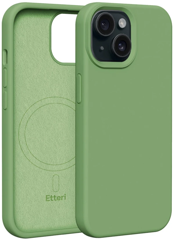Etteri silikoninis Mag dėklas, skirtas iPhone 14 6,1" šviesiai žalias