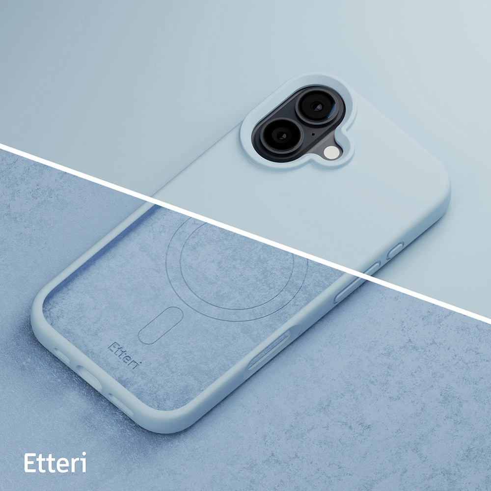 Etteri silikoninis Mag dėklas, skirtas iPhone 16 Plus 6,7" šviesiai mėlynas