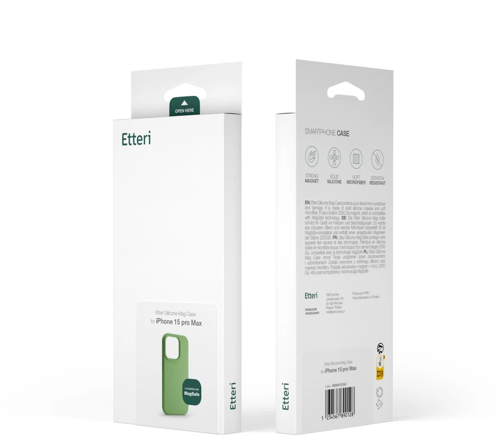 Etteri silikoninis Mag dėklas, skirtas iPhone 14 6,1" šviesiai žalias
