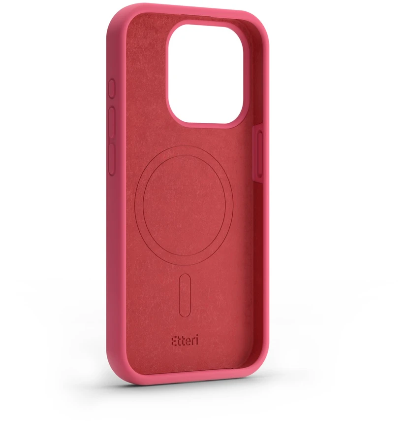 Etteri silikoninis Mag dėklas, skirtas iPhone 13 6,1" aviečių spalvos