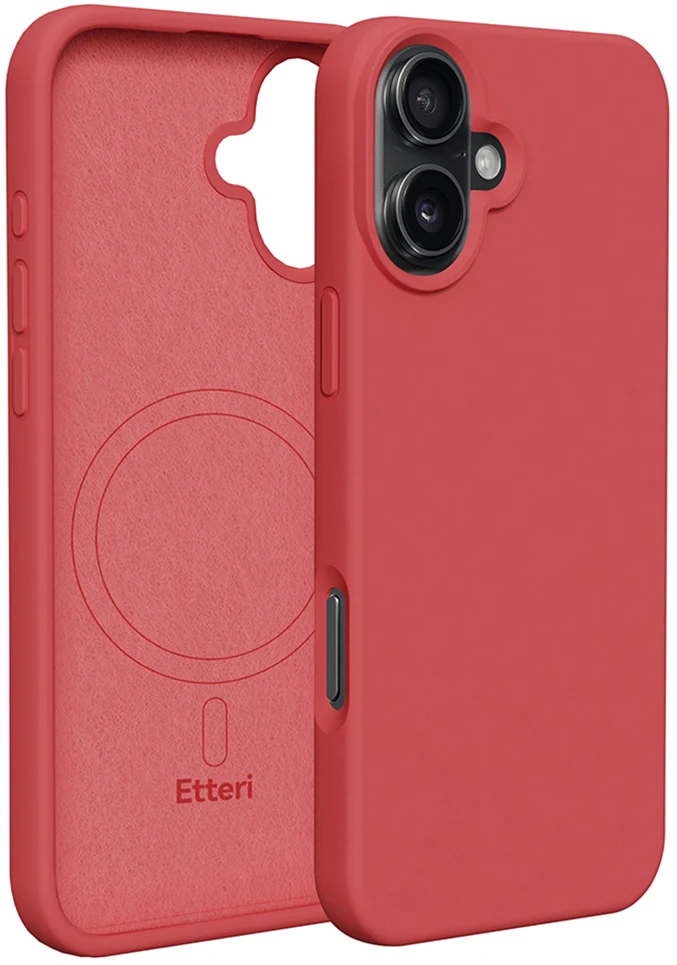 Etteri silikoninis Mag dėklas, skirtas iPhone 16 Plus 6,7" aviečių spalvos