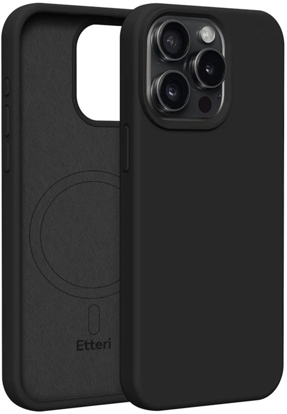 Etteri silikoninis Mag dėklas, skirtas iPhone 12 / 12 Pro 6,1" juodas