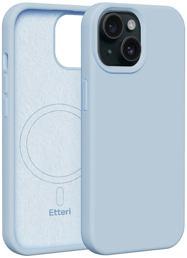 Etteri silikoninis Mag dėklas iPhone 13 6,1" šviesiai mėlynas