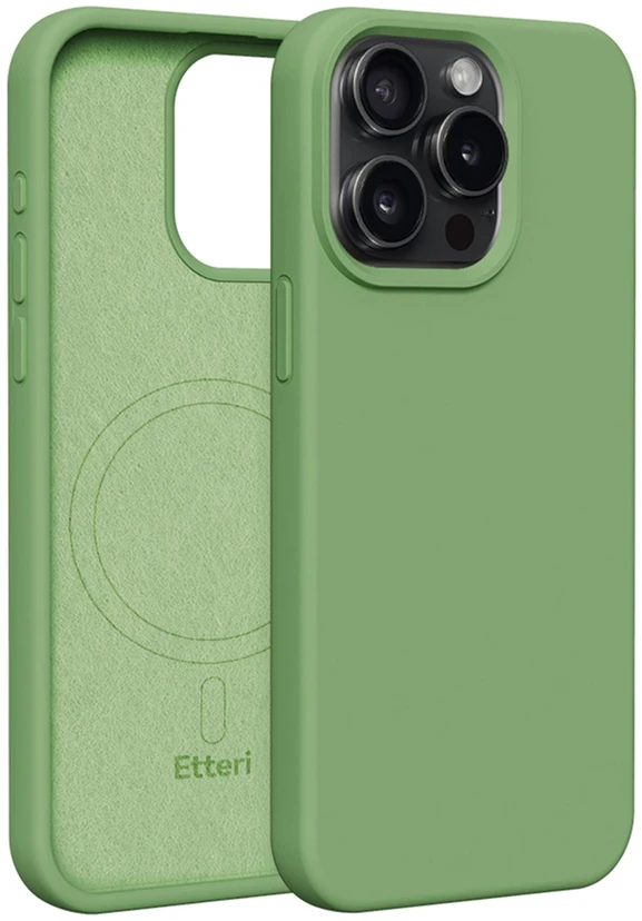 Etteri silikoninis Mag dėklas, skirtas iPhone 12 / 12 Pro 6,1" šviesiai žalias